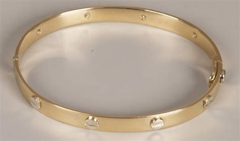 cartier two tone bangle|9ct gold cartier style bangle.